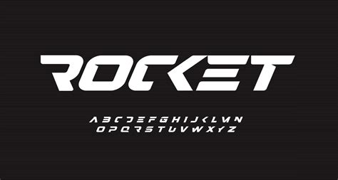 Italic bold speed alphabet. Rocket futuristic font, minimalist type for modern sport logo and ...