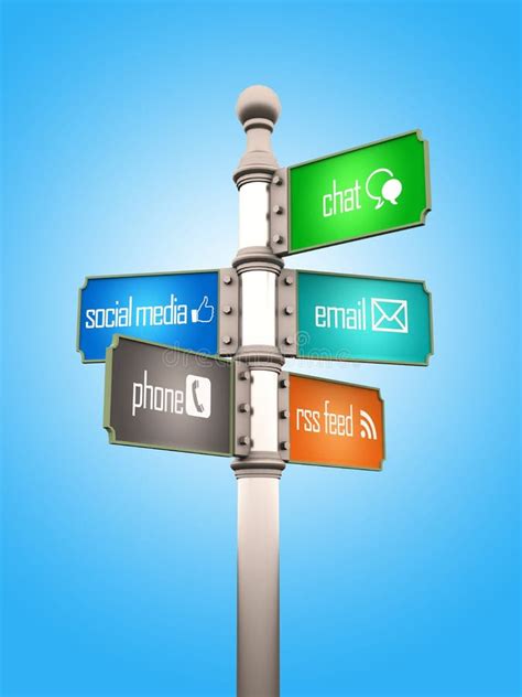 Social media sign stock illustration. Illustration of contact - 29664362