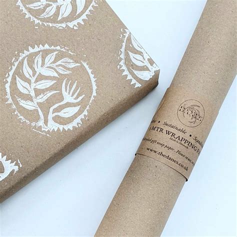 100% Recycled Matt Brown Kraft Wrapping Paper By The Danes