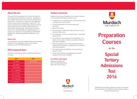 Preparation Courses - Murdoch University