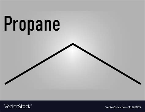 Propane hydrocarbon molecule skeletal formula Vector Image