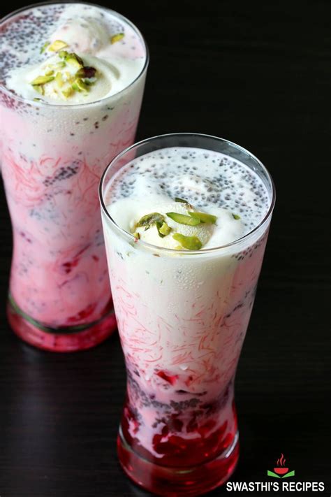 Falooda Recipe | Faluda Ice Cream - Swasthi's Recipes