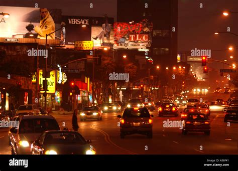 Sunset Strip, Night Stock Photo - Alamy