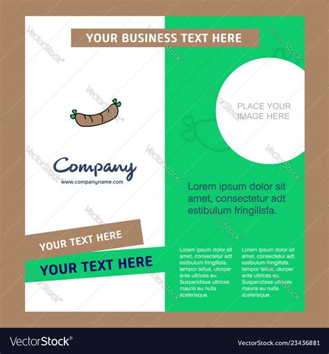 Hot dog company brochure template business Vector Image