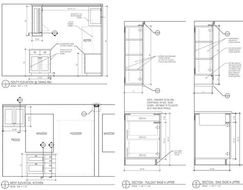 cabinet sections drawing - Google Search | Kitchen cabinets elevation ...