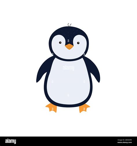 Cute cartoon penguin vector illustration on white background Stock Vector Image & Art - Alamy