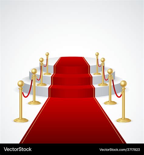 Podium with red carpet Royalty Free Vector Image