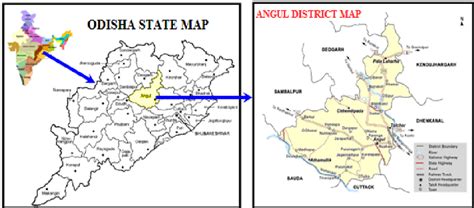 Map showing the study area of Angul district, Odisha . | Download ...