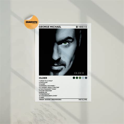 George Michael Older / Album Poster / Wall Art / Home Decor / George ...