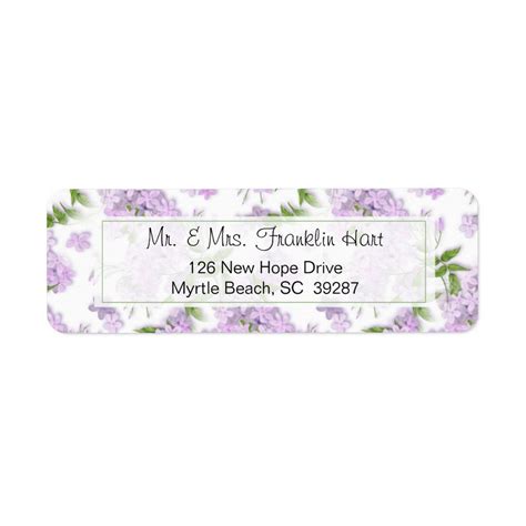 Wisteria Theme Wedding Return Address Label | Zazzle in 2022 | Wedding return address labels ...