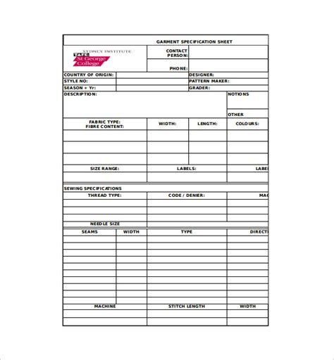 11+ Spec Sheet Templates - DOC, PDF | Free & Premium Templates