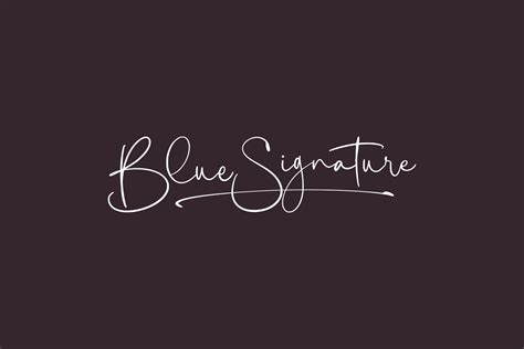 Blue Signature | Fonts Shmonts