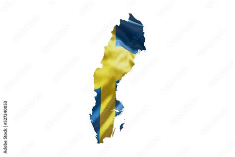 Sweden map outline icon. PNG alpha channel. Country with national flag ...