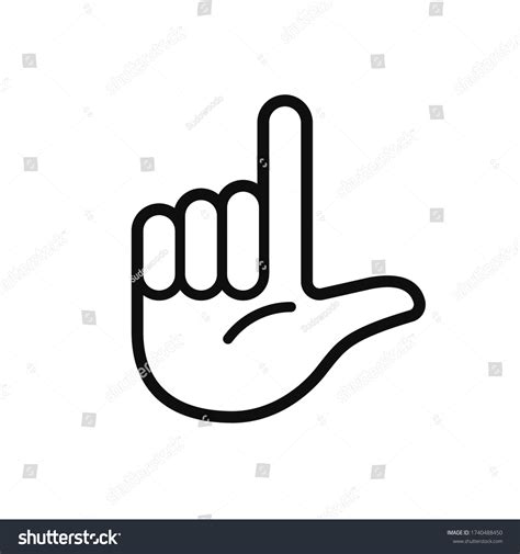 Hand Gesture Showing Letter L Loser Stock Vector (Royalty Free) 1740488450 | Shutterstock