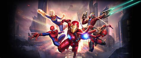 marvel super war, games, hd, 4k, iron man, spiderman, captain marvel ...