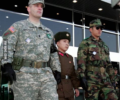 USA, North Korean, South Korean Border Guards - 9GAG