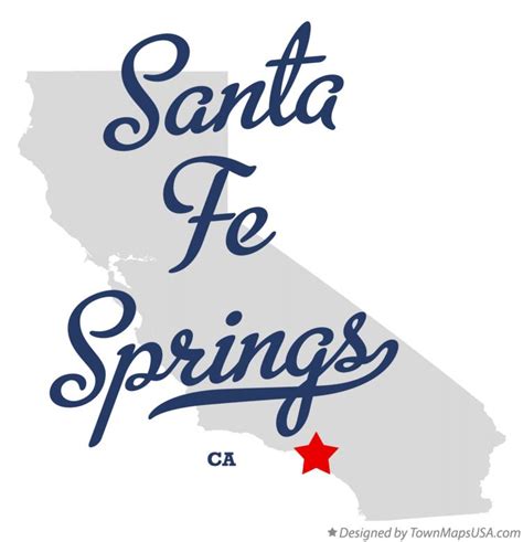 Map of Santa Fe Springs, CA, California