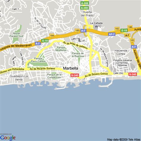 Map of Marbella, Spain | Hotels Accommodation