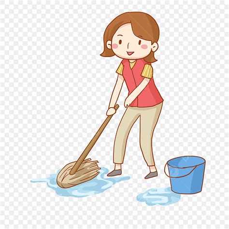 Mop Bucket PNG Image, Volunteer Community Service Mopping The Floor Bucket, Mop, Water Stain ...