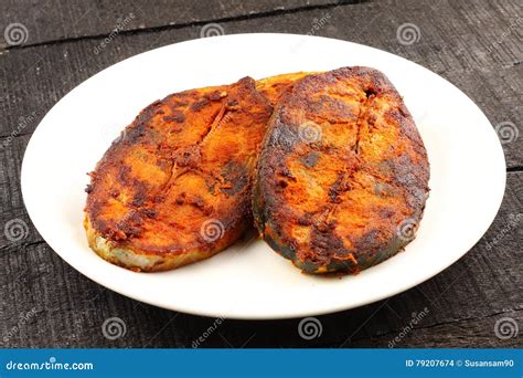 King fish fry. stock photo. Image of fried, lunch, breakfast - 79207674