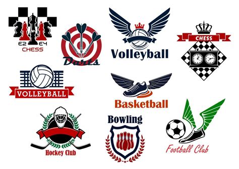 Heraldic emblems and symbols for sport team 11663484 Vector Art at Vecteezy