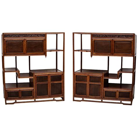 Pair of Japanese Tansu Cha Cabinets in Teak For Sale at 1stdibs