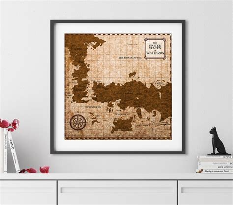 Westeros & Essos Map Art Print. Wall Art. Poster Print 3 | Etsy