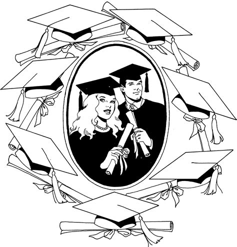 Graduation Coloring Pages Free Printable