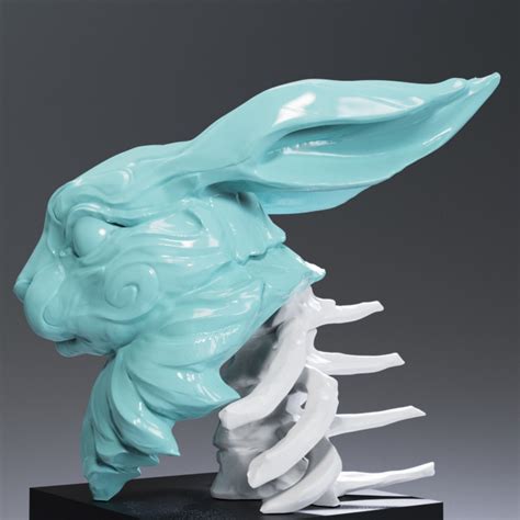 3D Printable Rabbit Skeleton Art by The Garawake