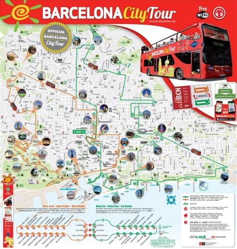 Barcelona sightseeing map