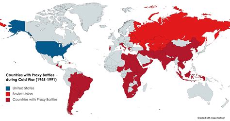 Countries with Proxy Battles during Cold War (1945-1991) : r/MapPorn