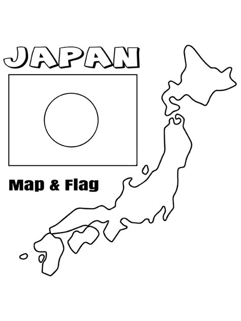 Japanese Flag Coloring Page