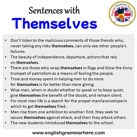 Sentences with Themselves, Themselves in a Sentence in English, Sentences For Themselves ...