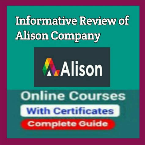 Informative Review of Alison Company in a Simple and Easy Way. In today ...