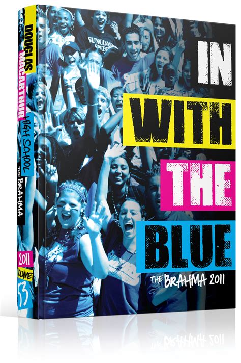 Yearbook Cover - Douglas MacArthur High School - “In With The Blue” Theme - Photo, Students ...