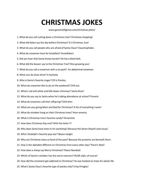 Christmas Jokes For Kids (Printable PDF 2024) - Stuff To Get For ...