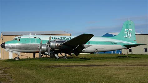 C-GBNV Buffalo Airways Douglas DC-4 WALK AROUND at Red Deer Airport ...