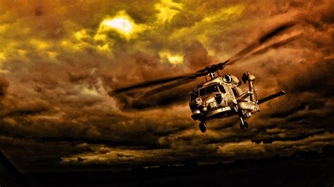 helicopter, Sunset Wallpapers HD / Desktop and Mobile Backgrounds