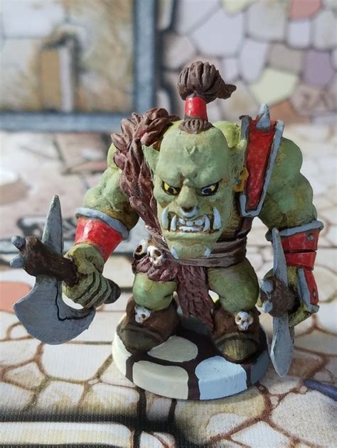 Arcadia Quest Miniatures. Orc Marauder Close up. Painted by Johnny ...