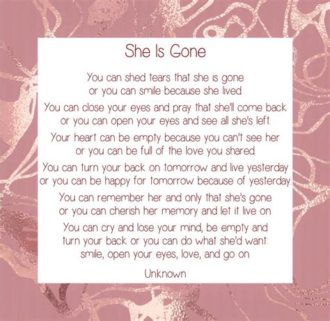 She is Gone Poem | Tessa Cason