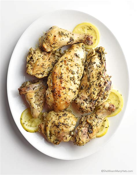 Easy Garlic Lemon Thyme Chicken Recipe | She Wears Many Hats