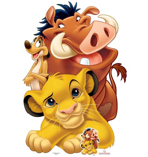 Lion King Group with Simba, Timon and Pumbaa Cardboard Cutout