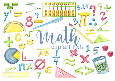 Free download cute math symbols clipart for design and education use