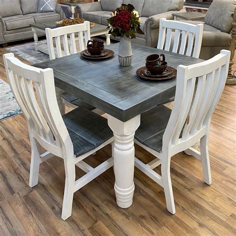 Slate Square Dining Set – Rustic Furniture Depot