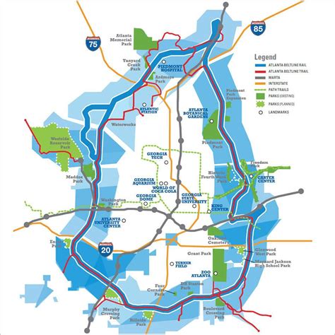 Beltline map - Beltline Atlanta map (United States of America)