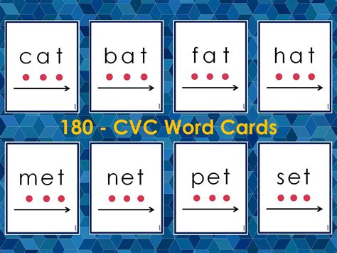 Buy CVC Words Flash Cards Printable, CVC Flashcards, Learn to Read, Kindergarten Reading ...