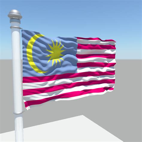 Malaysia flag 3D model | CGTrader