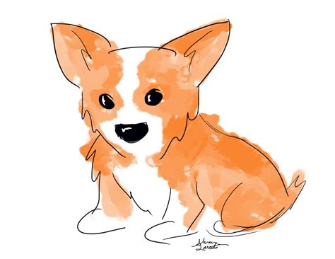 Shaunimation Corgi drawing | Corgi drawing, Corgi art, Dog drawing simple