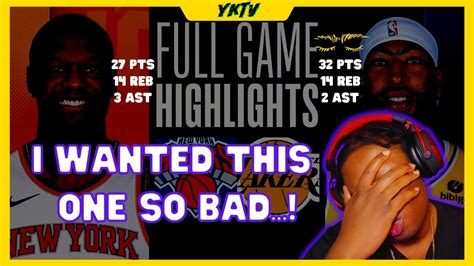 Knicks vs Lakers Reaction | NBA FULL GAME HIGHLIGHTS | December 18, 2023 - YouTube