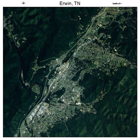 Aerial Photography Map of Erwin, TN Tennessee